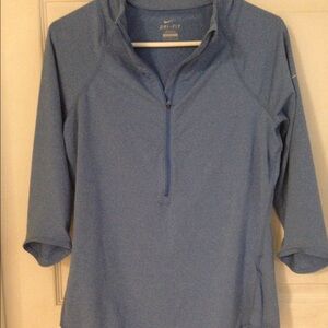 Nike Dri-Fit light blue 3/4 sleeve pullover